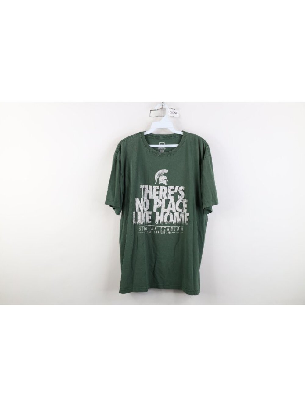 Vintage Y2K Mens Large Faded Michigan State University Football Stadium T-Shirt